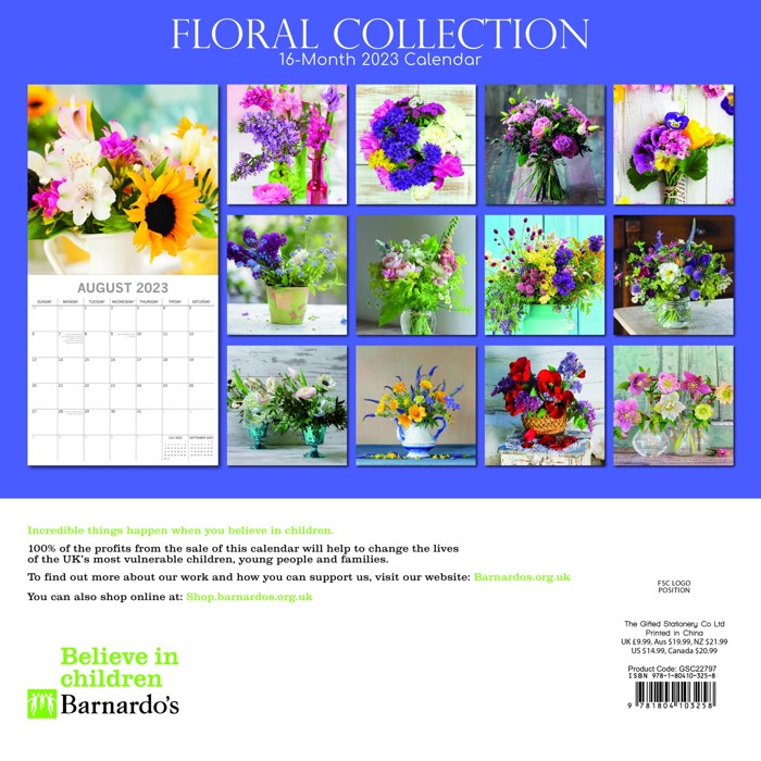Floral Collection 2023 Calendar | Barnardo's Online Charity Shop Floral Collection 2023 Calendar | Barnardo's Online Charity Shop